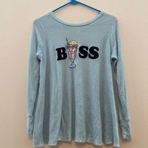 Wildfox blue long sleeve shirt